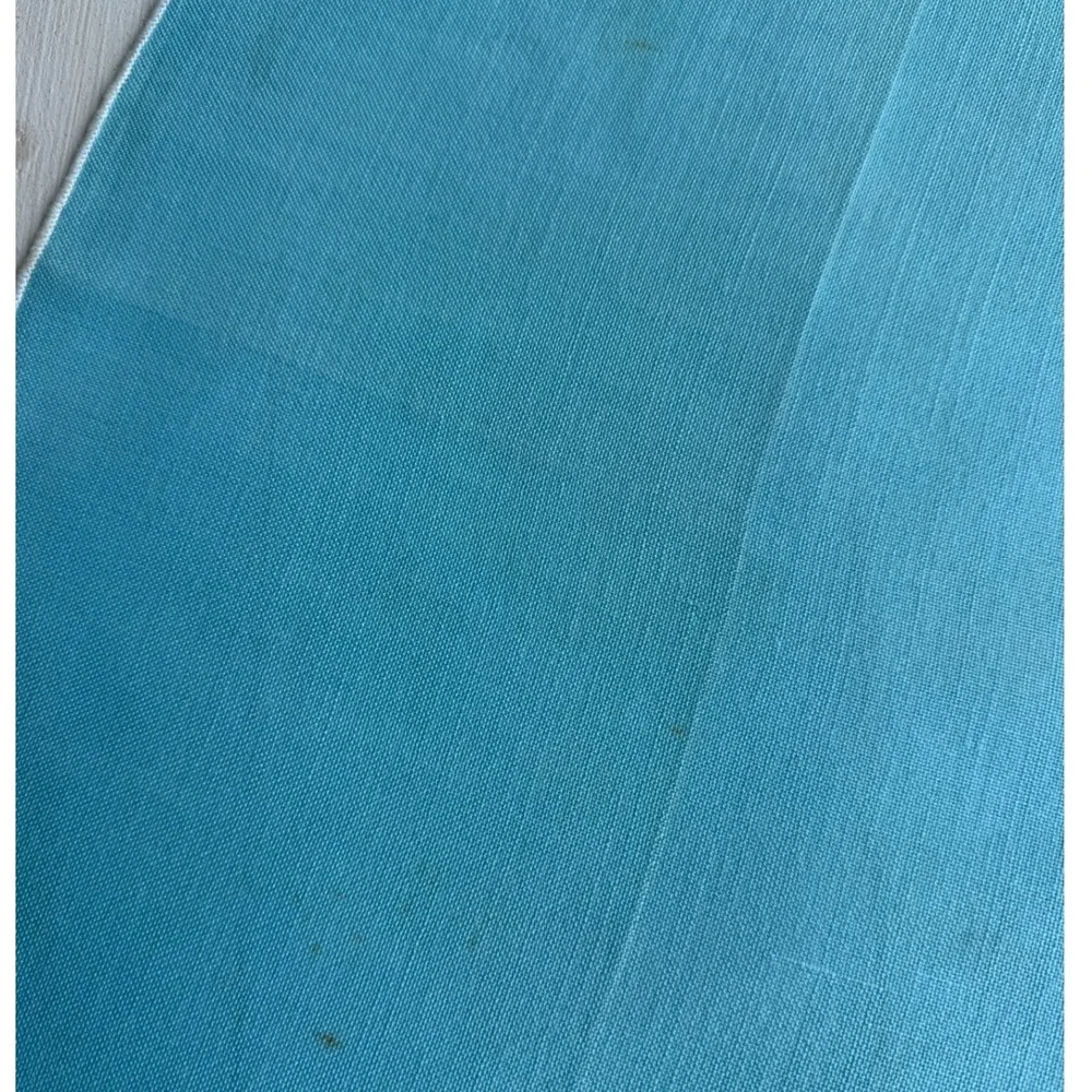 Vintage Aqua Blue Daisy Applique Cocktail Napkins Set of 6 12 Inch